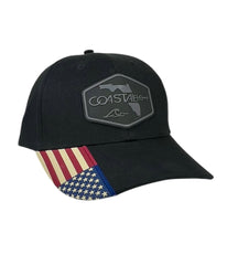1 Black with USA Flag Visor - Trucker Hat