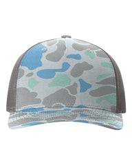 1 Saltwater Duck - Trucker Hat with Gunmetal PVC rubber patch