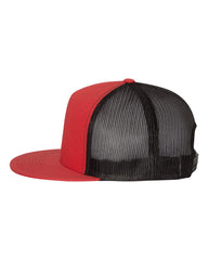 1 Flat Bill- Red/Black - Trucker Hat State