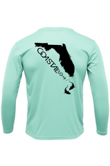 Men's "Florida State" Shark Performance UPF 50 Long Sleeve - Sea Foam