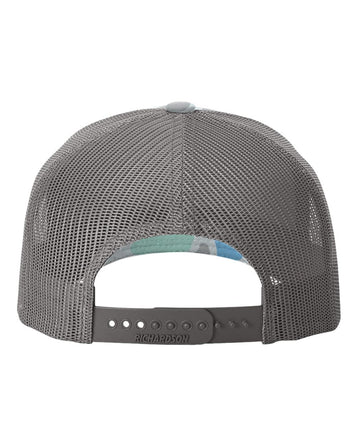 Saltwater Duck - Trucker Hat with Gunmetal PVC rubber patch