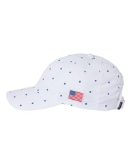 1 “Blue Hibiscus Florida” White Stars Performance Dri-Fit Hat