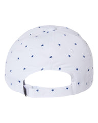 1 “Blue Hibiscus Florida” White Stars Performance Dri-Fit Hat