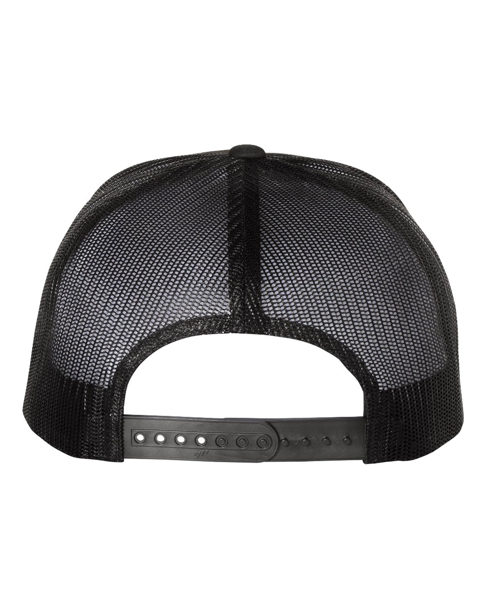 1 Flat Bill- Black/Black - Anchor Down Trucker Hat