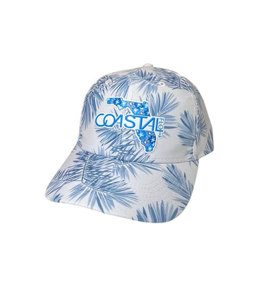 1 “Blue Hibiscus Florida” Floral Mist - Low Profile - Drifit Performance Trucker Hat