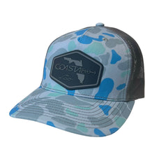 1 Saltwater Duck - Trucker Hat with Gunmetal PVC rubber patch