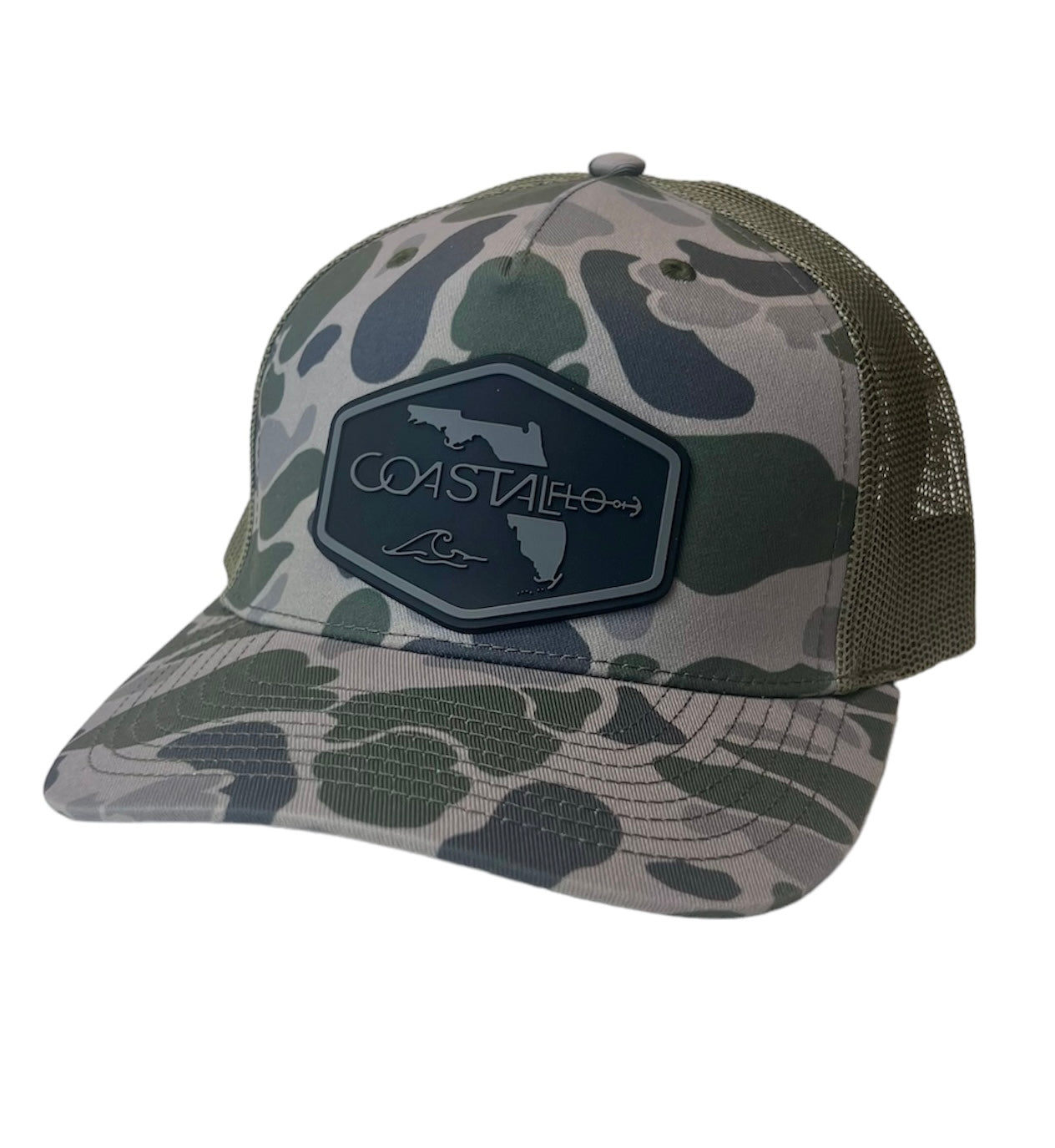 1 Marsh Duck - Trucker Hat with Gunmetal PVC rubber patch