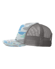 1 Saltwater Duck - Trucker Hat with Gunmetal PVC rubber patch