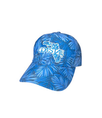 1 “Blue Hibiscus Florida” Blue Hawaiian- Low Profile DriFit Performance - Trucker Hat