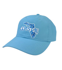 “Blue Hibiscus Florida” Light Blue - Low Profile DriFit Performance - Ponytail Hat