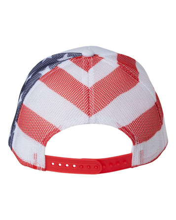 White/ USA Flag - Trucker Hat State
