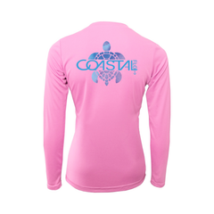 Women's "Turtle Vibe" Performance UPF 50 Long Sleeve - Light Pink