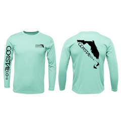 Men's "Florida State" Shark Performance UPF 50 Long Sleeve - Sea Foam