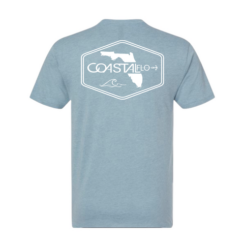 Men's "Florida Wave" Vintage Stonewash Denim - Unisex Triblend T-Shirt