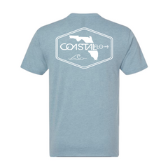 Men's "Florida Wave" Vintage Stonewash Denim - Unisex Triblend T-Shirt