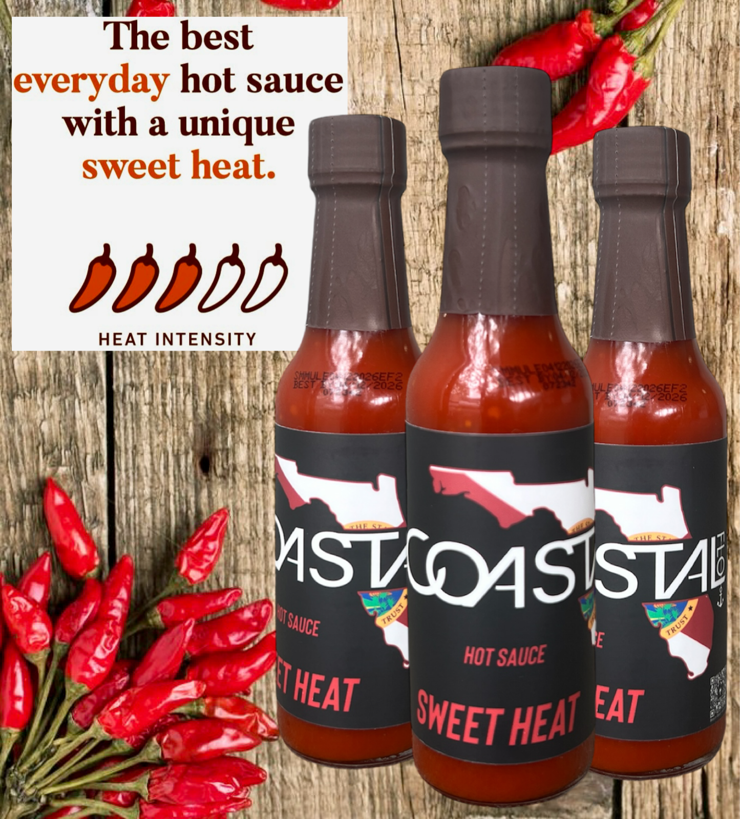 Hot Sauce with Habanero, Yellow scotch bonnet and Bhut jolokia. (5 oz, 1)