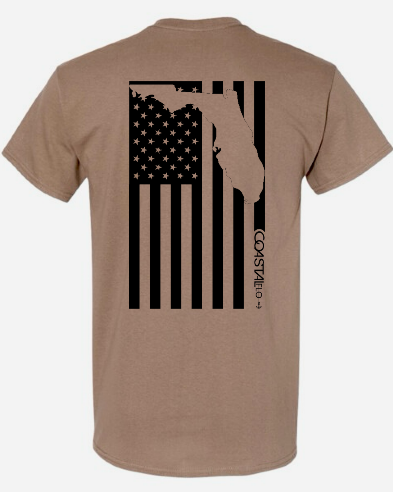 Men's "American Flo" Khaki Coyote Desert Brown - Unisex T-Shirt