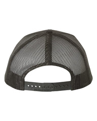 3 Charcoal/Black - Trucker Hat with Gunmetal PVC rubber patch