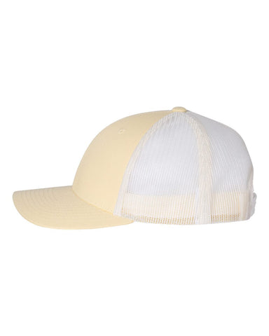 “Blue Hibiscus Florida” Pale Banana/Birch - Low Profile - Trucker Hat