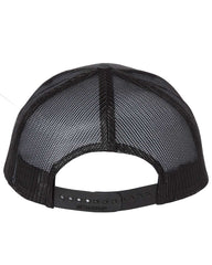 3 Black/Black - Trucker Hat with Gunmetal PVC rubber patch