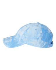 1 “Blue Hibiscus Florida” Tie Dye Light Blue - Low Profile - Trucker Hat