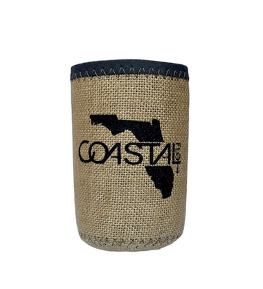 Burlap Koozie “Florida Coastal” Neoprene