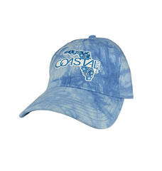 1 “Blue Hibiscus Florida” Tie Dye Light Blue - Low Profile - Trucker Hat