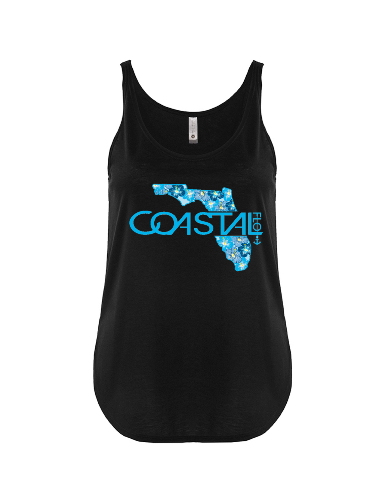 Women's "Florida Vibe" Black/Blue - Festival Tank