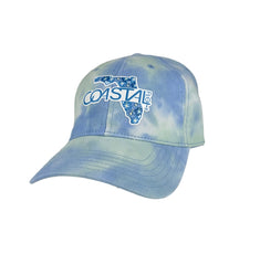 1 “Blue Hibiscus Florida” Tie Dye Sky - Low Profile - Trucker Hat