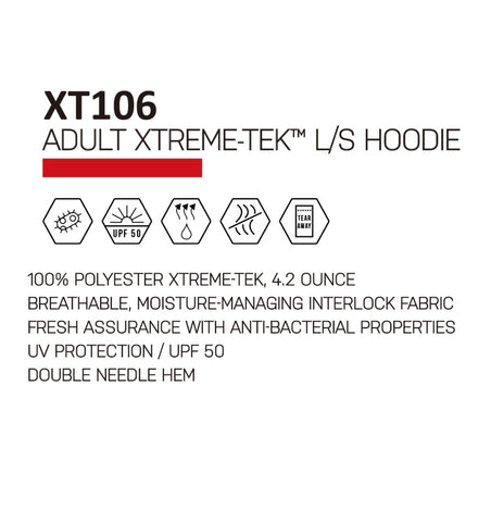 Hoodie Xtreme-Tek Performance UPF 50 Long Sleeve - Sea Foam