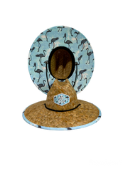 Unisex "Dolemingo Ice Blue” Straw Hat