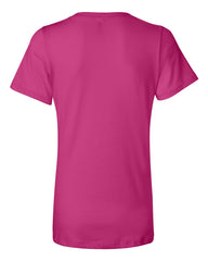 Women's "Florida Vibe" Berry - Relaxed Jersey V-Neck Tee