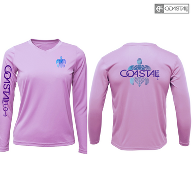 Women's "Turtle Vibe" Performance UPF 50 Long Sleeve - Lilac
