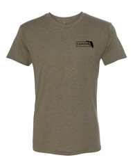 Men's "American Flo" Military Green - Unisex Triblend T-Shirt