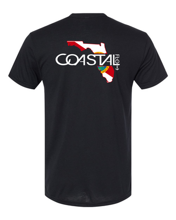 Men's "Florida Coastal" Black - Unisex Triblend T-Shirt
