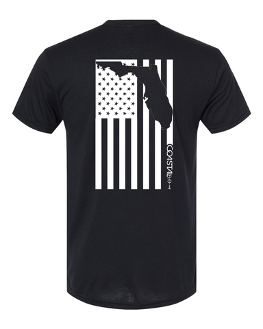 Men's "American Flo" Black - Unisex Triblend T-Shirt