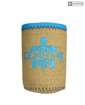 Burlap Koozie “Turtle Vibe” Neoprene