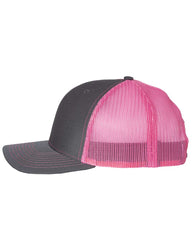 1 Charcoal/Neon Pink - Trucker Hat State