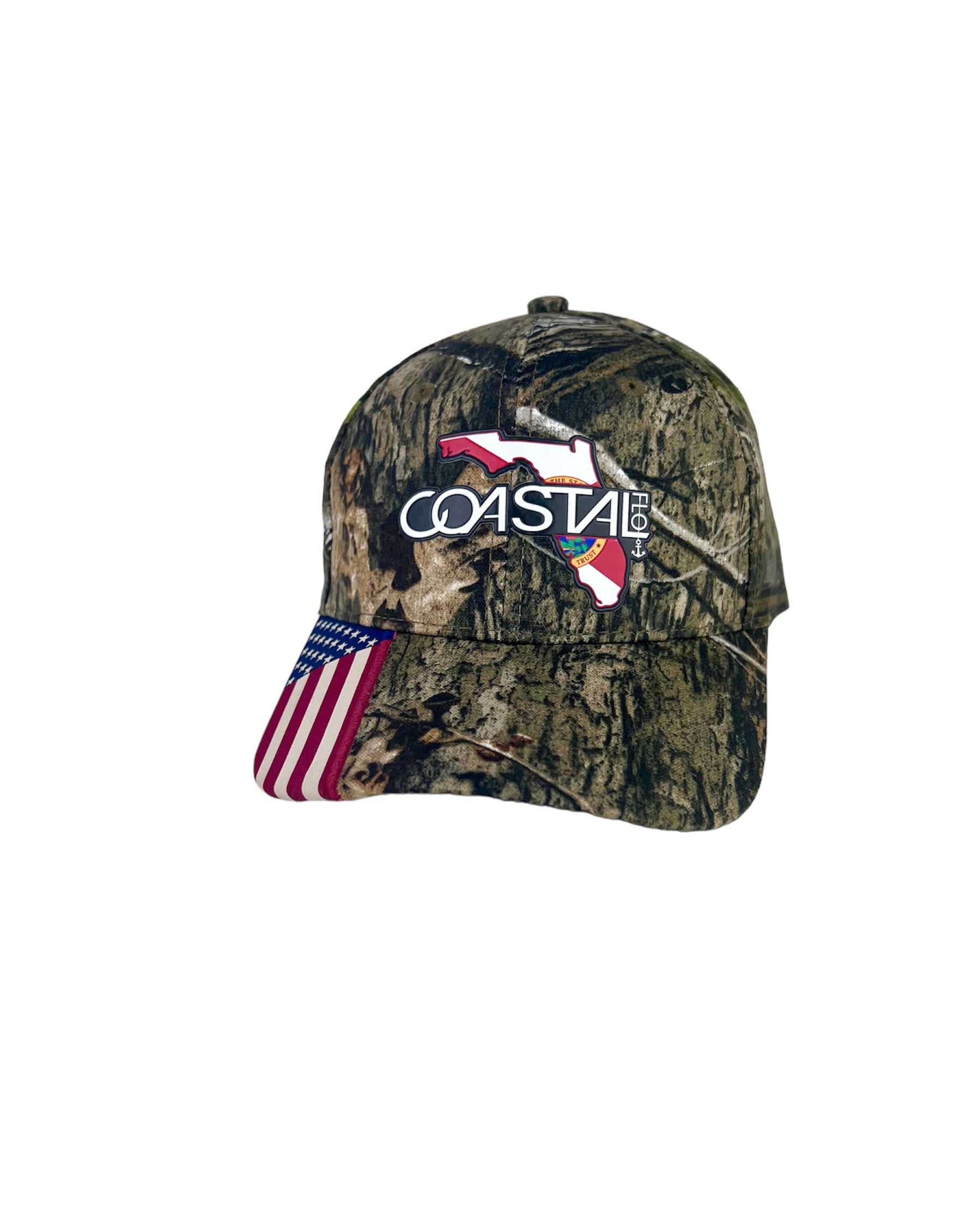 1 Camo with USA Flag Visor - Trucker Hat