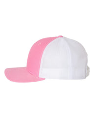 1 “Blue Hibiscus Florida” Hot Pink/White - Trucker Hat