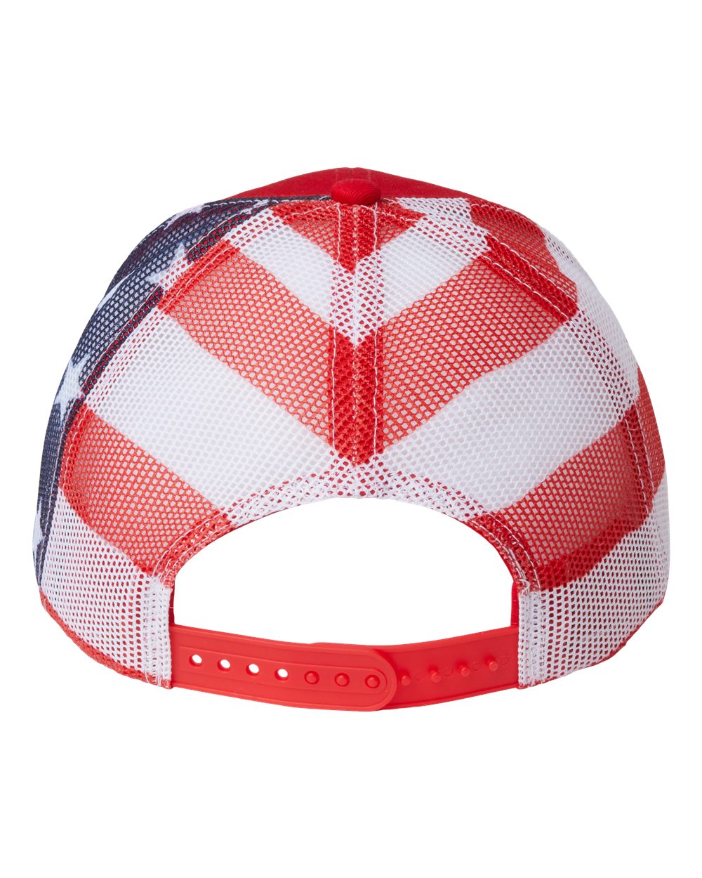 1 Red/ USA Flag - Trucker Hat State