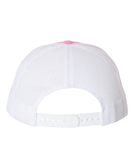 1 “Blue Hibiscus Florida” Hot Pink/White - Trucker Hat